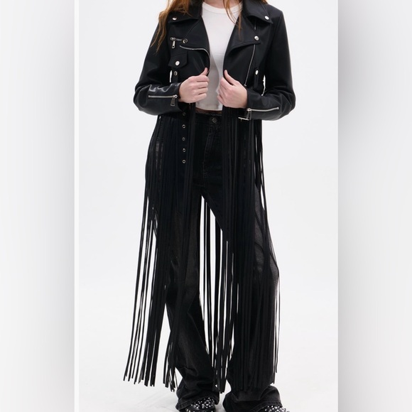Azalea Wang Jackets & Blazers - Black Fringe Jacket